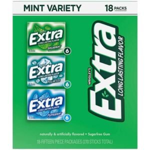 Extra - Mint Sugar Free Chewing Gum Bulk Variety Pack - 15 pc - 18 Pack