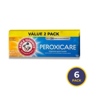 A&H  - Peroxicare Toothpaste, Clean Mint, Fluoride, Twin Pack  6 oz - 6 Pack