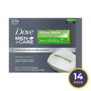Dove Men+Care Body and Face Bar Soap, Extra Fresh - 3.75 Oz - 14 Ct