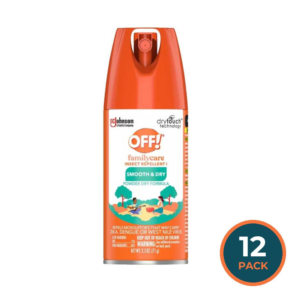 OFF! -FamilyCare Insect Repellent, Smooth & Dry, Travel Size - 2.5 Oz - 12 Pack