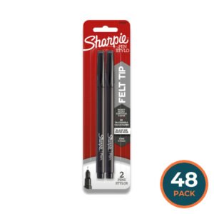 Sharpie -Pen Fine Point Stick Pens 2pk Black Ink - 48 Pack