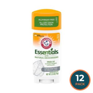 Arm & Hammer Essentials Natural Deodorant Unscented  2.5 oz -  12 Pack