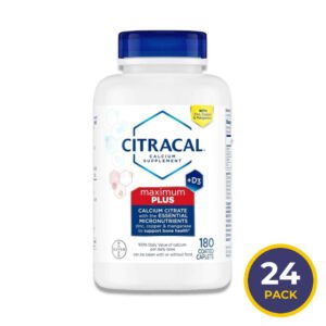 Citracal - Max Plus Calcium Citrate With Vitamin D3 Capsules, Bone Health 180 Ct - 24 Pack