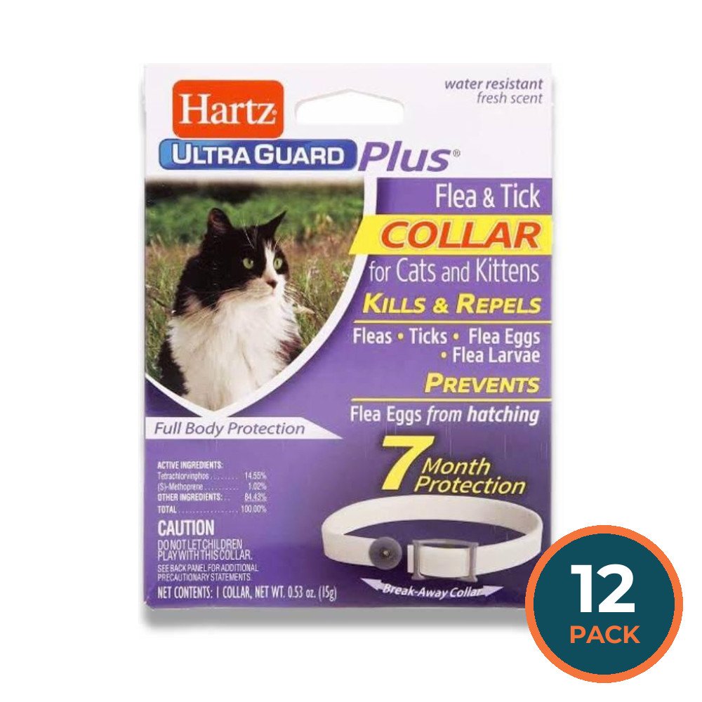Hartz -UltraGuard Plus Flea & Tick Collar for Cats & Kittens - 1 Ct Each - 48 Pack