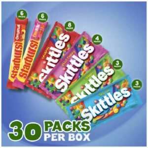 Skittles & Starburst Full Size Candy Variety Mix - 62.79 oz - 30 Ct