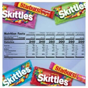 Skittles & Starburst Full Size Candy Variety Mix - 62.79 oz - 30 Ct