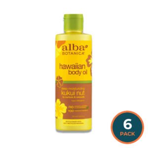 Alba Botanica - Hawaiian Body Oil Kukui Nut, Body Oil - 8.5 Oz - 6 Pack