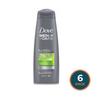 Dove - Men + Care 2 in 1 Shampoo + Conditioner Fresh + Clean Caffeine + Menthol  12 oz - 6 Pack