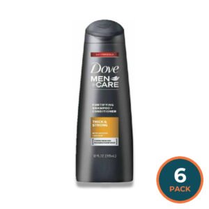 Dove - Men + Care Fortifying Shampoo + Conditioner, Thick & Strong - 12 Oz - 6 Pack