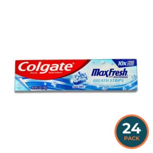 Colgate - Max Fresh with Whitening Breath Strips Cool Mint - 6.3 Oz - 24 Pack