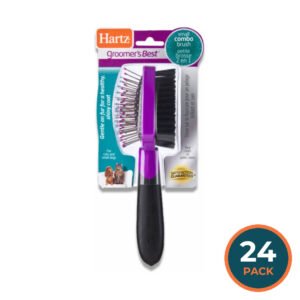 Hartz -  Groomer's Best Small Combo Brush for Cats and Small Dogs - 1 Ct - 24 Pack