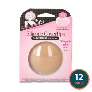 Hollywood Fashion Secrets -Silicone Nipple Covers, Medium Skin Tone - 12 Pack