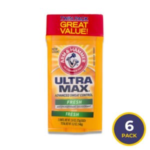 Arm & Hammer - Ultra Max Antiperspirant Deodorant Solid Fresh - Twin Pack - 2.6 Oz - 6 Pack