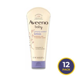 Aveeno - Baby Calming Comfort Moisturizing Body Lotion, Lavender & Vanilla Scents - 8 Oz - 12 Pack