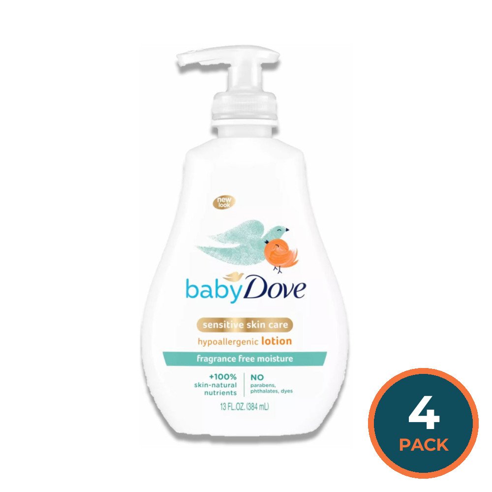 Baby Dove - Sensitive Moisture Fragrance-Free Lotion - 13 Oz - 4 Pack