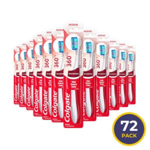 Colgate 360 Optic White Full Head Toothbrush, Medium - 72 Pack