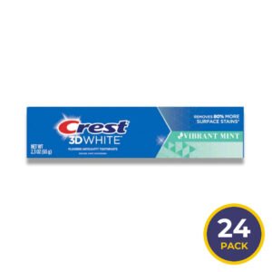 Crest - 3D White Vibrant Mint Toothpaste  2.3 oz - 24 Pack
