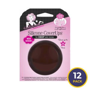 Hollywood Fashion Secrets - Silicone Coverups, Hypoallergenic, Reusable, Washable, Deep Shade - 12 Pack
