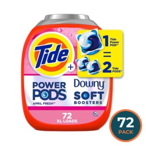 Tide Power PODS 2-in-1 Laundry Detergent Pods W/ Downy Soft Boosters April Fresh Scent - 72 Ct
