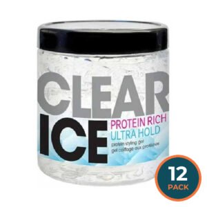 Ampro - Clear Ice Styling Gel ( Ultra Hold ) - 8.8 Oz - 12 Pack