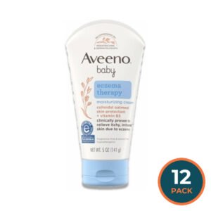 Aveeno -  Baby Eczema Therapy Moisturizing Cream Body Lotion with Oatmeal  5 Oz - 12 Pack