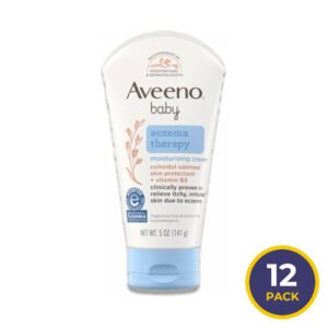 Aveeno -  Baby Eczema Therapy Moisturizing Cream Body Lotion with Oatmeal  5 Oz - 12 Pack