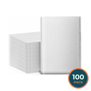 9.5 x 13.5 - #4 Self-Seal White Poly Bubble Mailers 100 Per Case
