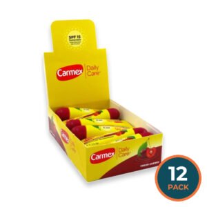 Carmex - Lip Balm Tube Fresh Cherry, SPF 15 - 0.35 Oz- 12 Pack