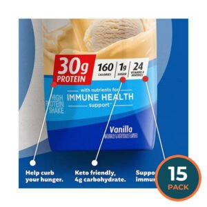 Premier Protein 30g High Protein Shake, Vanilla - 11 fl Oz - 15 Pack