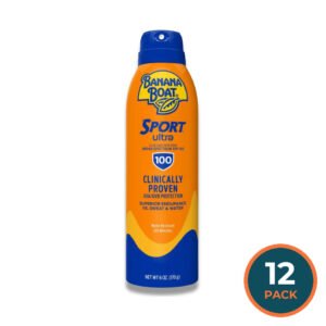 Banana Boat - Sport Ultra, Broad Spectrum Sunscreen Spray, SPF 100 - 6 Oz - 12 Pack