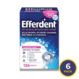 Efferdent - Retainer & Denture Cleaner Tablets Complete Clean  126 ct - 6 Pack