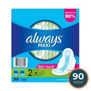 Always - Long and Super Maxi Pads with Flexi-Wings Multipack - 90 Count Each