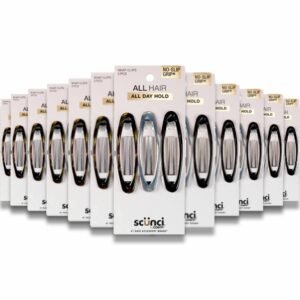 Scunci - No Slip Grip Oval Clips Assorted Colors 3 ct - 48 Pack