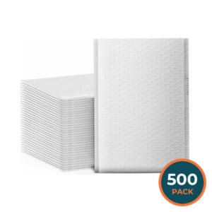 Poly 3/16'' #000, Bubble Lining Mailers, 2.5 MIL, Size: 4''x7'' Inches - 500 Pack