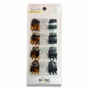 Scunci - Mini Hair Jaw Clips, Assorted Colors 12 Ct - 48 Pack