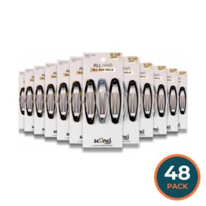 Scunci - No Slip Grip Oval Clips Assorted Colors 3 ct - 48 Pack