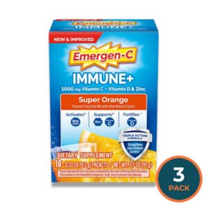 Emergen-C - Immune Plus 1000mg Vitamin C, Super Orange - 10 Ct - 3 Pack