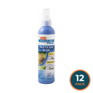 Hartz - UltraGuard Plus Flea and Tick Spray for Cats - 8 Oz - 12 Pack