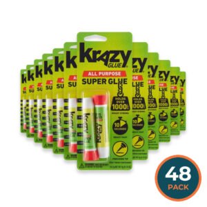 Krazy - Glue All Purpose Precision Tip Super Glue, 2 Pack - 0.14 Oz - 48 Pack