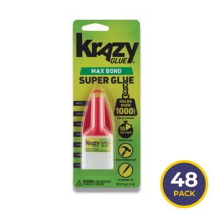 Krazy - Liquid Maximum Bond Super Glue with Precision Tip - 0.18 Oz - 48 Pack