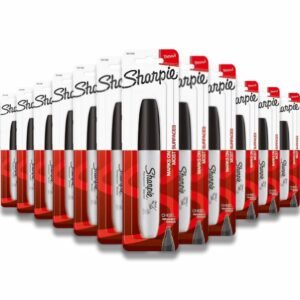 Sharpie - Permanent Marker, Chisel Tip, Black - 48 Pack