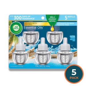 Air Wick - Scented Oil, Driftwood & Sea Spray, Essential Oils - 3.38 Oz -  (5 Ct Each) - 5 Pack