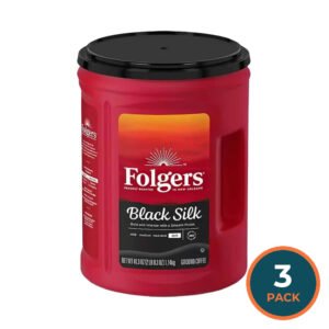 Folgers - Dark Roast Ground Coffee, Black Silk - 40.3 Oz - 3 Pack