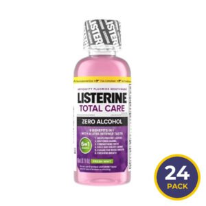 Listerine Total Care Zero Alcohol Mouthrinse Fresh Mint  3.2 Oz - 24 Pack - Travel Size -
