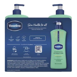 Vaseline Intensive Care Body Lotion Soothing Hydration, 2pk/20.3oz + Bonus Bottle 10oz