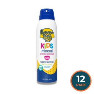 Banana Boat - Kids 100% Mineral Sunscreen Spray SPF 50 - 5 Oz - 12 Pack
