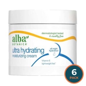 Alba Botanica - Hawaiian Moisture Cream Smoothing Jasmine and Vitamin E - 3 Oz - 6 Pack