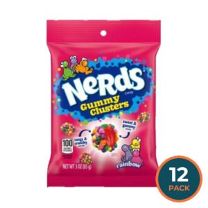 Nerds - Gummy Clusters, Rainbow Candy - 3 Oz - 12 Pack