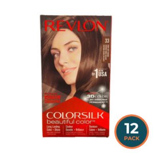Revlon ColorSilk Hair Color - #33 Dark Soft Brown - 12 Pack