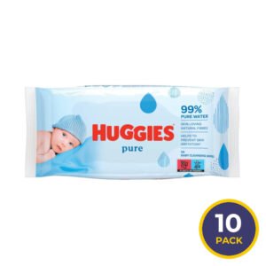 Huggies - Baby Cleansing Wipes, Pure (Blue) - 56 Count - 10 Pack